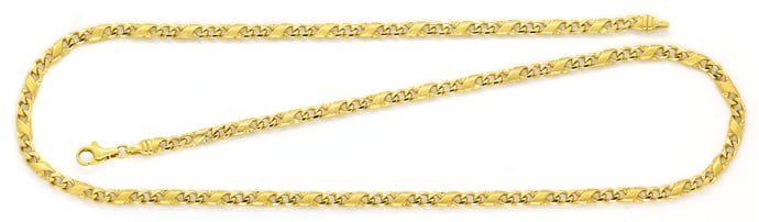 Foto 1 - Dollar Goldkette 55cm lang 18K massiv Gelbgold, K3305