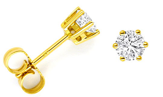 Foto 1 - 0,72ct Diamantenohrstecker 18K Gold-Brillanten-Ohrringe, R1493