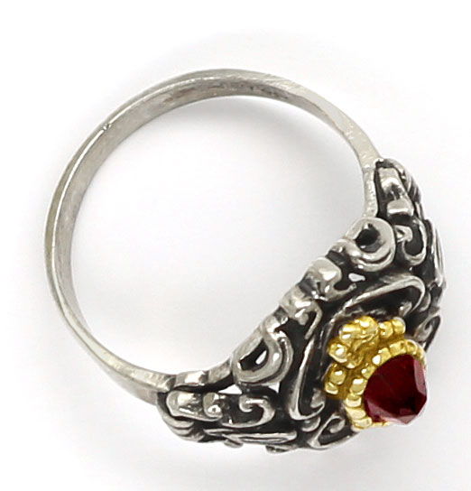 Foto 3 - Schmuck Set aus Granat Collier, Ring, Ohrringen und Uhr, R8656
