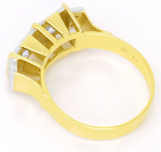 Foto 3 - Brillant-Diamant-Ring, Handarbeit Gelb Gold-Weißgold, S4301