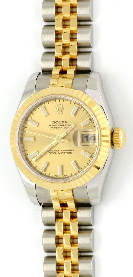 Foto 2 - Rolex Datejust Damen Uhr Stahlgold Automatik Ungetragen, U1595