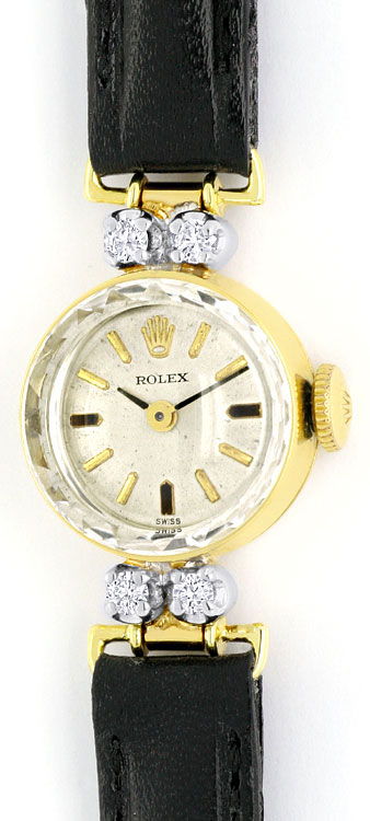 Foto 2 - Rolex Damen-Armband-Uhr 0,16ct Brillanten 14K Gelb Gold, U2126